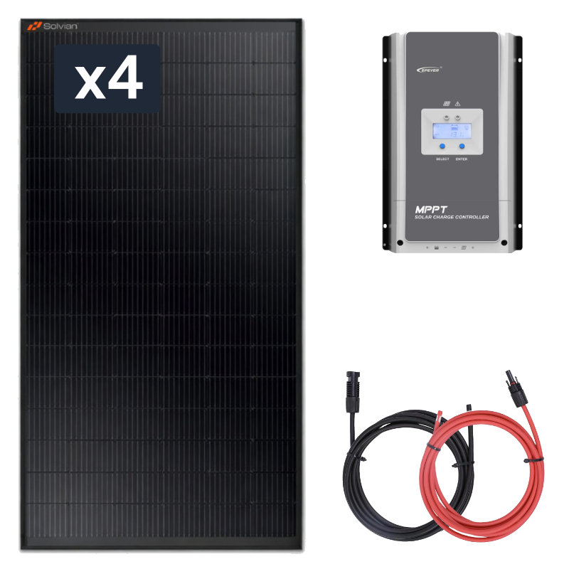 Panel słoneczny 2x 415W z regulatorem ładowania 60A MPPT